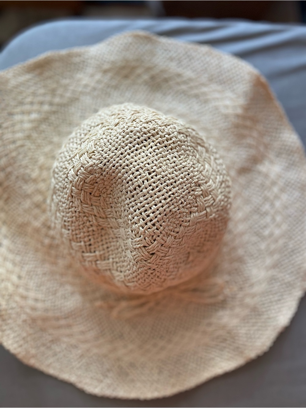 Hannah Andersson Tween Girls Wide Brim Woven Straw Sun Hat - Picture 2 of 4